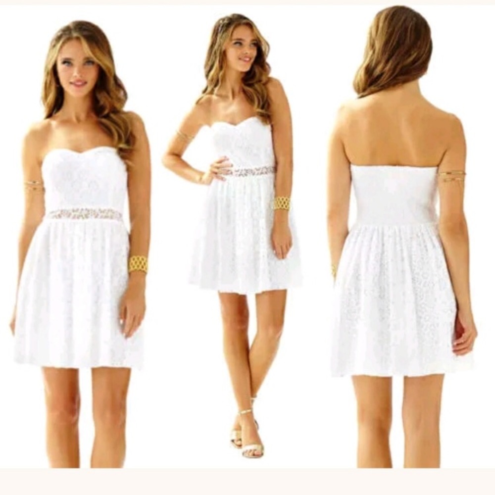 Lilly Pulitzer XS Brett Dress in White Lace